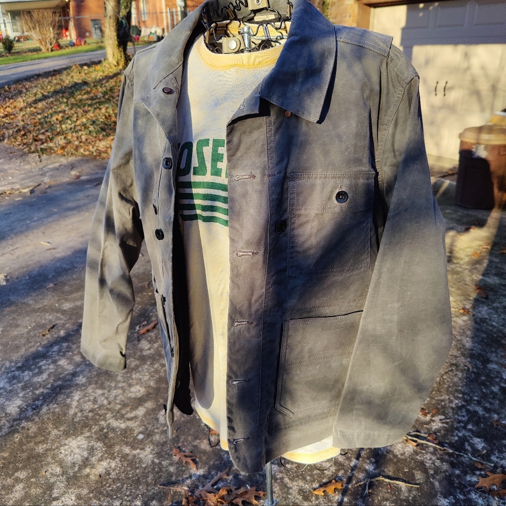 Apolis USMC waxed jacket with wool vest Size Medium NWT